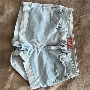 Wax Jean Light Blue Denim Shorts